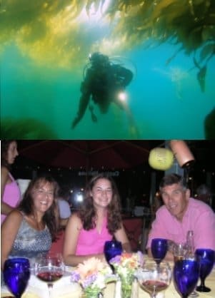 Diving in the Kelp Beds and Dinner with Howard and Michele Hall